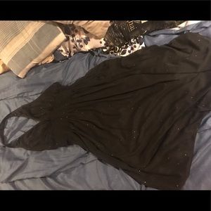 Halter Black Sparkle Dress